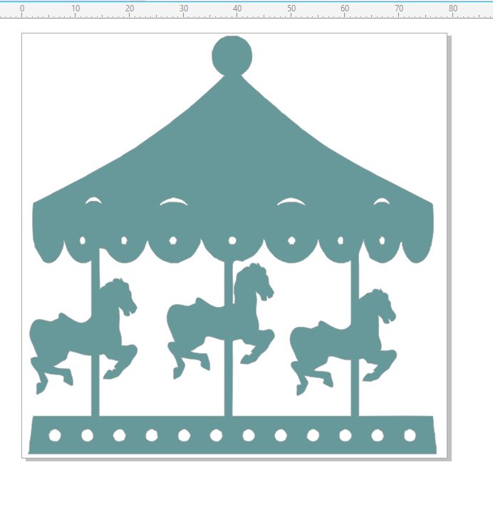 Carousel,horse,carnival,circus,show, 79 x 79 mm card or scrapboo